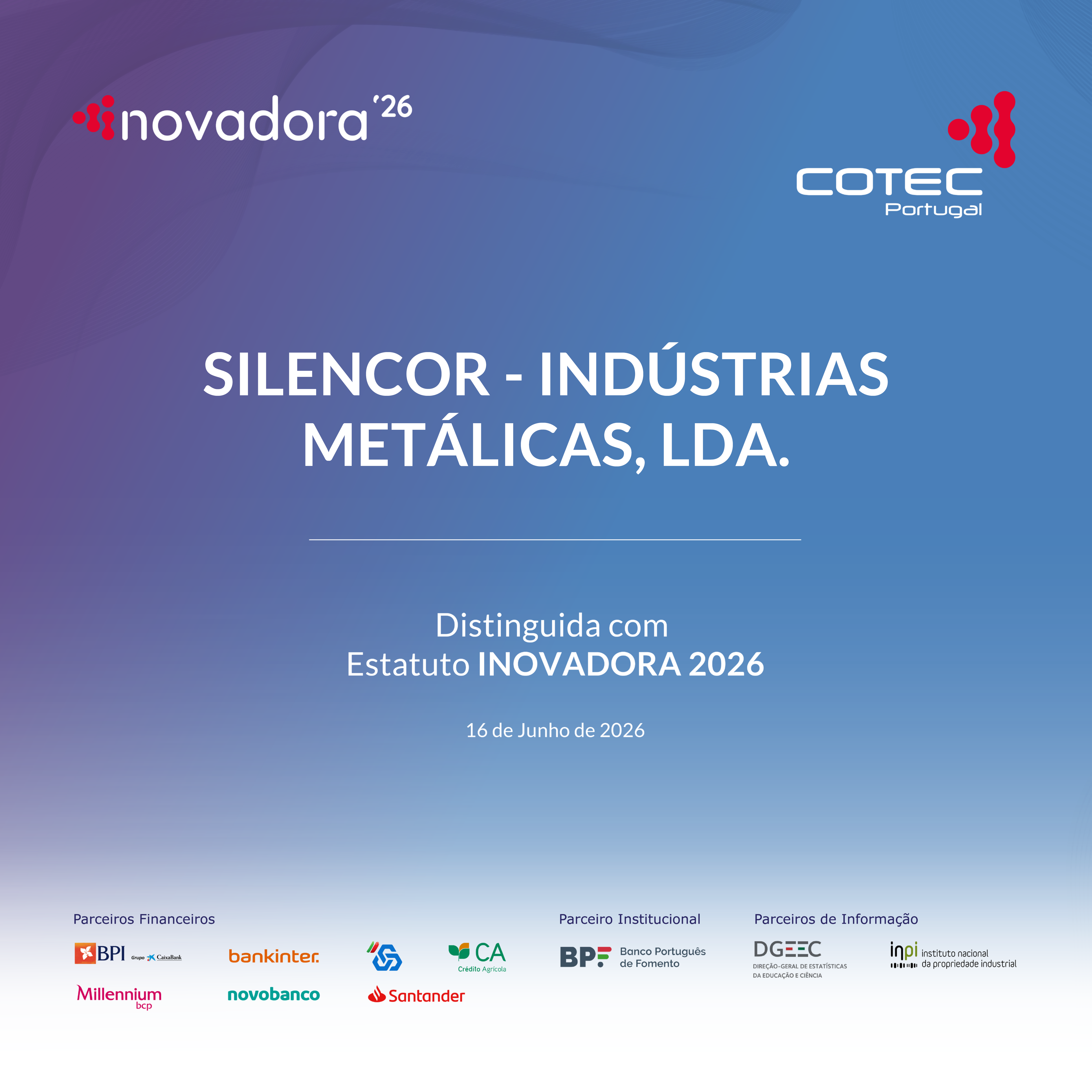 Silencor – Estatuto inovadora COTEC 2026
